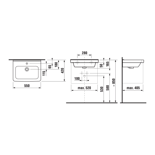 JIKA CUBITO PURE LAVABO 55 cm  810422 4