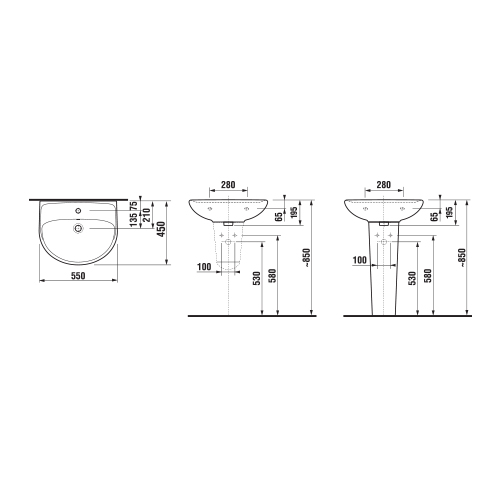 JIKA LYRA PLUS LAVABO 55 cm  814382 4