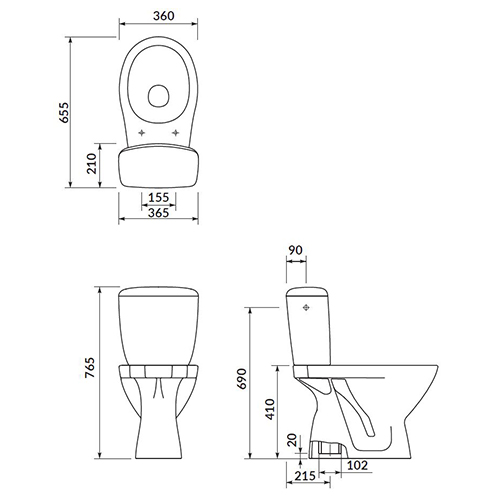 CERSANIT KASKADA MONOBLOK SIMPLON  K100-207 2