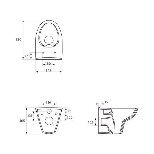 CERSANIT PARVA KONZOLNA WC ŠOLJA CLEANON SA WC DASKOM SOFT CLOSE  K701-015 5