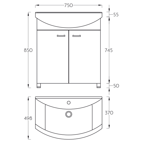 PINO ART KLASIK 75 LAVABO SA ORMARIĆEM  0100 4