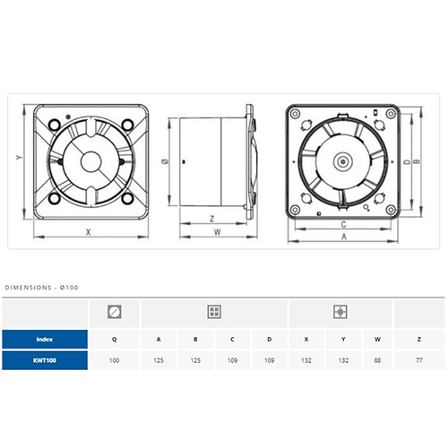 AWENTA VENTILATOR  TURBO 100 KWT100 2