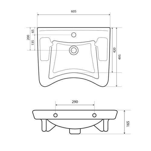 KERAMIKA LESKOVAC LAVABO INVALIDSKI 600 2