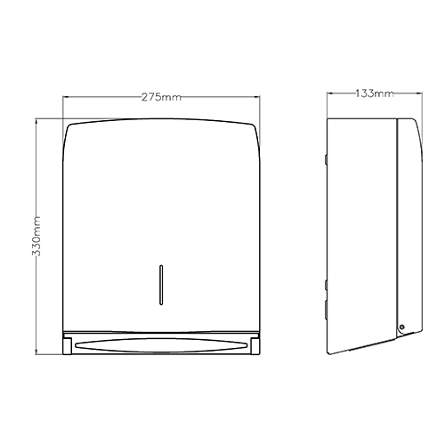 MEDICLINICS DISPENZER UBRUSA INOX  DT0106CS 2