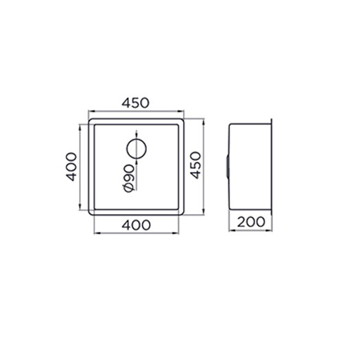 SUDOPERA METALAC INOX QUADRO ARTINOX 400 Ø90 114267 2