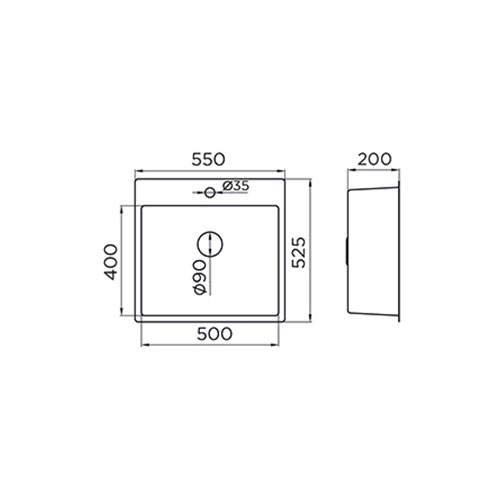 SUDOPERA METALAC INOX QUADRO ARTINOX 500 B Ø90 158263 2