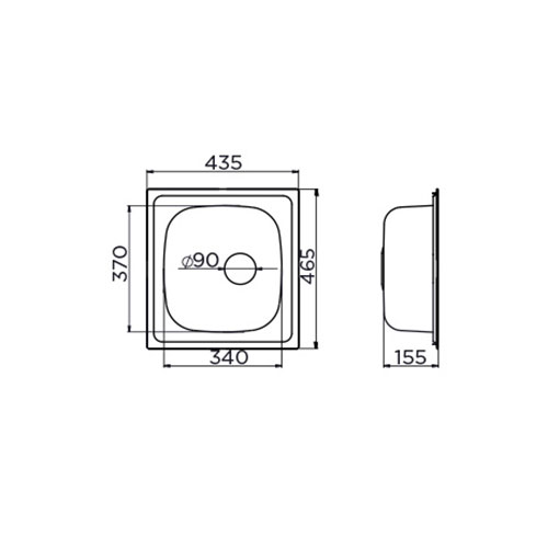 SUDOPERA METALAC INOX QUADRO Ø90 RELJEFNA  123324 4