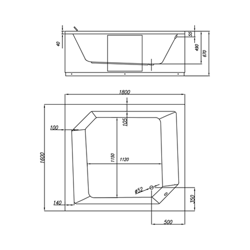 KOLPA SAN KADA SAMSON 180x160/2O  710000 2