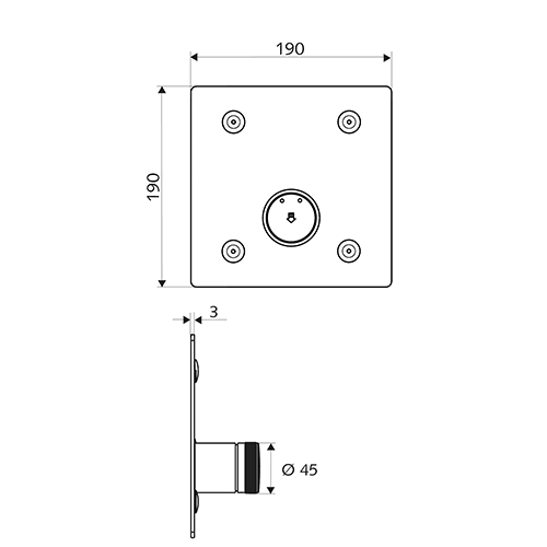 SCHELL POTISNA BATERIJA UGRADNA ZA TUŠ LINUS BASIC D-SC-M  019022899 2