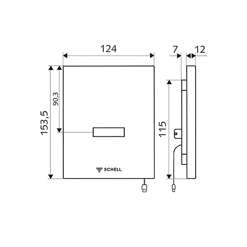 SCHELL SENZOR ZA PISOAR 9V HROM  028060699 2