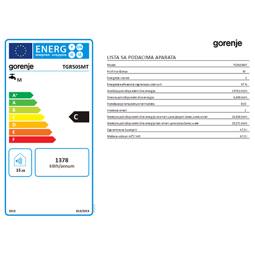 GORENJE BOJLER TGR  50L SMART 2