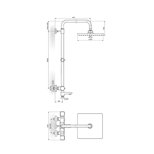 ROSAN STOLZ THERMO USPONSKI TUŠ TERMOSTATSKI  1T37352 2