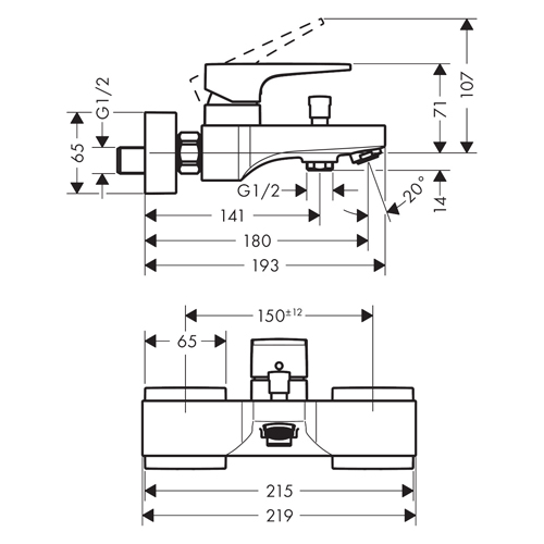 HANSGROHE METROPOL ZA KADU BRONZA ČETKANA  32540140 2