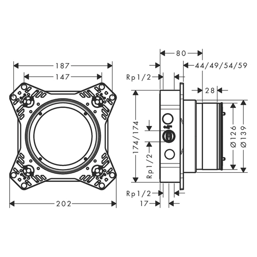 HANSGROHE IBOX UNIVERSAL 2 MEŠAČ BASIC SET  01500180 2