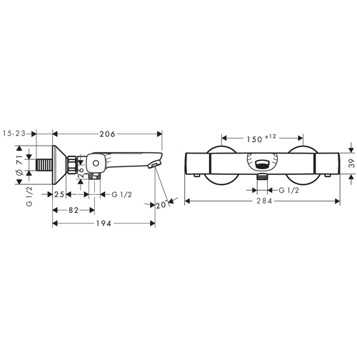 HANSGROHE ECOSTAT ZA KADU TERMOSTATSKA  13123000 2