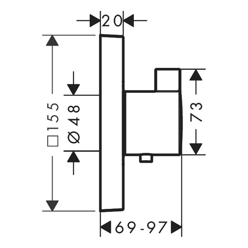 HANSGROHE SHOWER SELECT UGRADNA TERMOSTATSKA HIGH FLOW  15760000 2