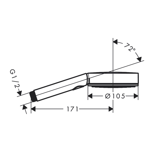 HANSGROHE PULSIFY SELECT S 105 TUŠ RUČICA 3JET RELAXATION CRNA/HROM  24110000 2