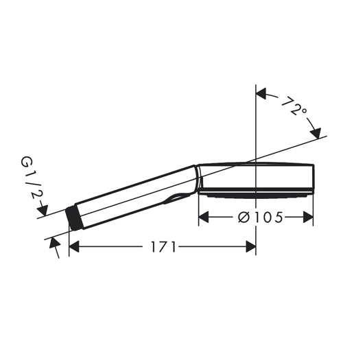 HANSGROHE PULSIFY SELECT S 105 TUŠ RUČICA 3JET RELAXATION CRNA MAT  24110670 2