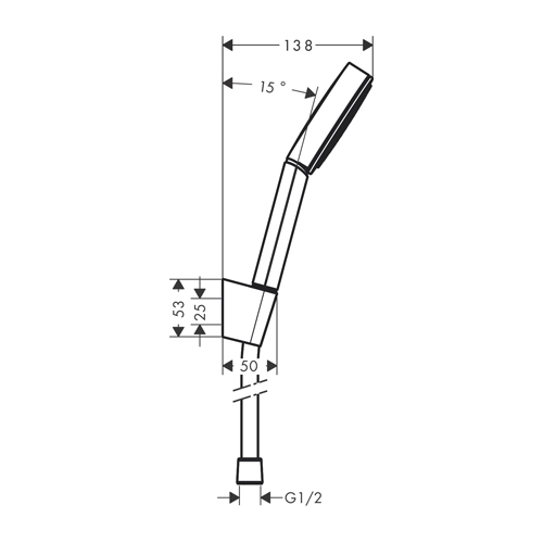 HANSGROHE PULSIFY SELECT S 105 TUŠ SET 1JET 125cm BELA MAT  24301700 2