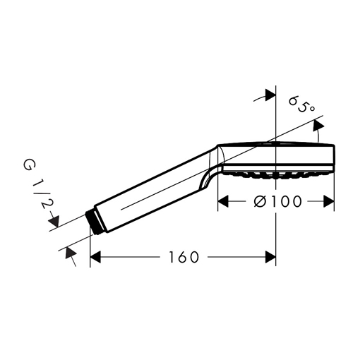 HANSGROHE CROMETTA 100 TUŠ RUČICA 1JET BELA/HROM  26331400 2