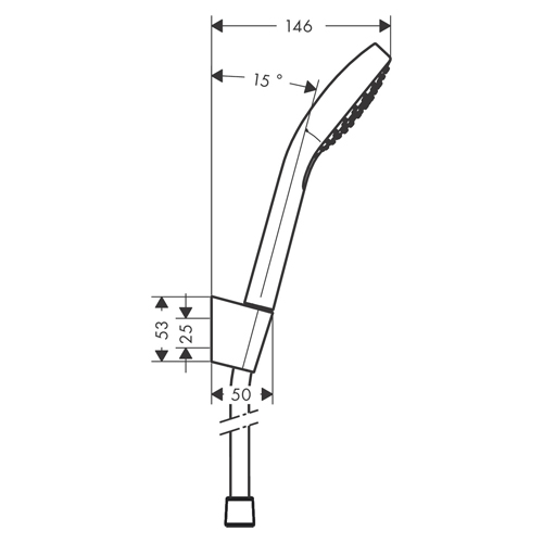 HANSGROHE CROMA SELECT S TUŠ SET 110 VARIO 160cm BELA/HROM  26411400 2