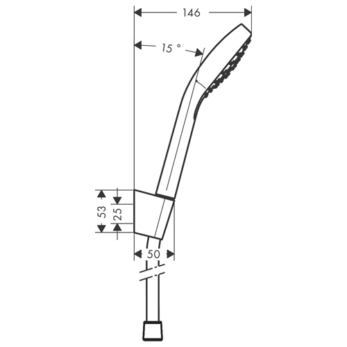 HANSGROHE CROMA SELECT E TUŠ SET 110 1JET 160 cm BELA/HROM  26412400 2