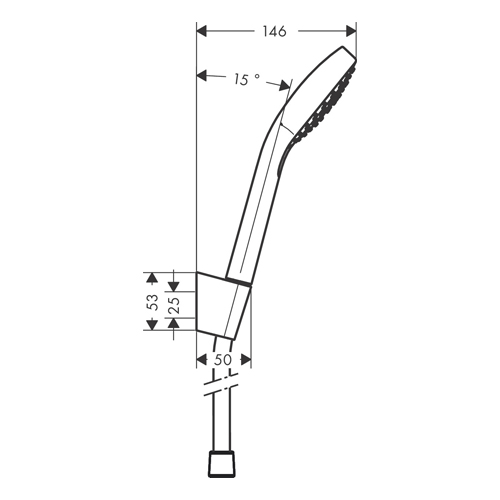 HANSGROHE CROMA SELECT S TUŠ SET 110 VARIO 125cm BELA/HROM  26421400 2