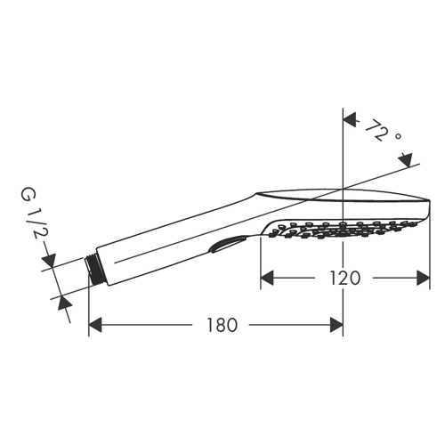 HANSGROHE RAINDANCE SELECT E 120 TUŠ RUČICA 3JET CRNA MAT  26520670 2