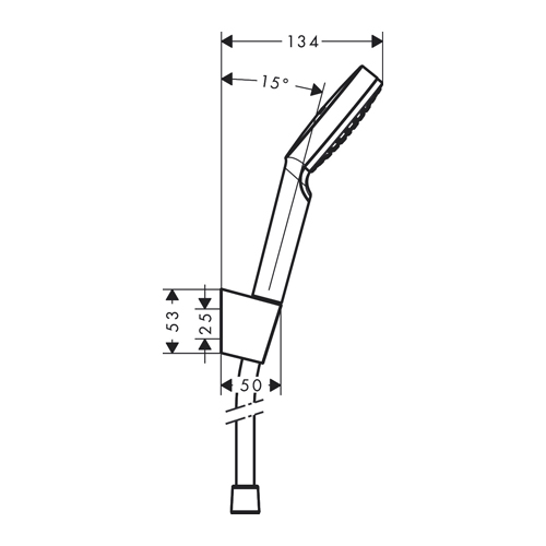 HANSGROHE CROMETTA 100 TUŠ SET 1JET 160 cm BELA/HROM  26567400 2