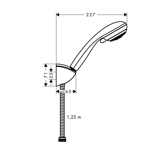 HANSGROHE CROMETTA  85 TUŠ SET VARIO 125 cm  27558000 2