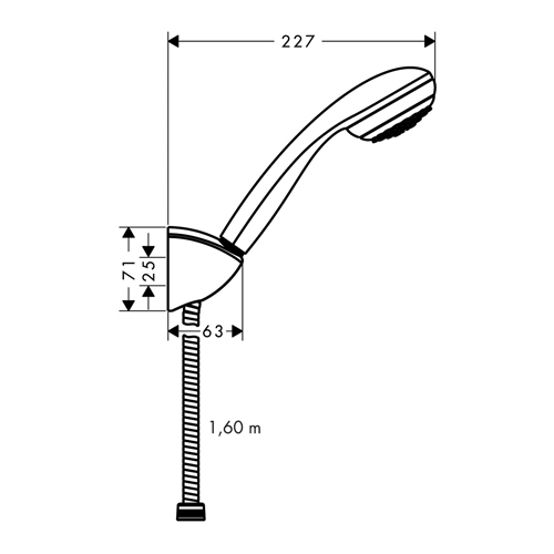 HANSGROHE CROMETTA  85 TUŠ SET MONO 160 cm  27577000 2