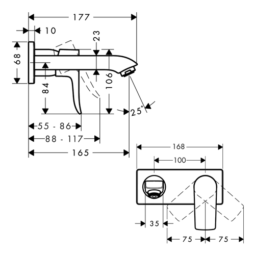 HANSGROHE METRIS ZA LAVABO UGRADNA  31085000 2