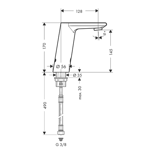 HANSGROHE METRIS S ZA LAVABO SA MEŠAČEM SENZORSKA 6V  31100000 2