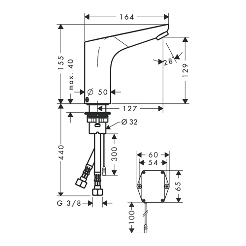 HANSGROHE FOCUS ZA LAVABO SENZORSKA 6V  31171000 2