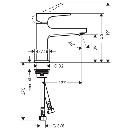 HANSGROHE METROPOL ZA LAVABO 100 SA NADSKLOPOM  32500000 2