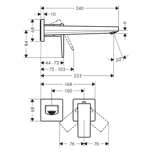 HANSGROHE METROPOL ZA LAVABO UGRADNA 225mm  32526000 2