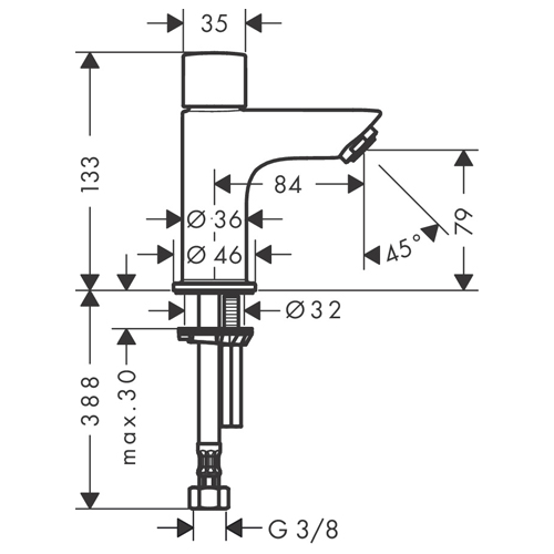 HANSGROHE LOGIS ZA LAVABO  80 HLADNA VODA  71120000 2