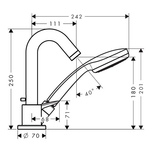 HANSGROHE LOGIS ZA KADU TRI RUPE  71310000 2