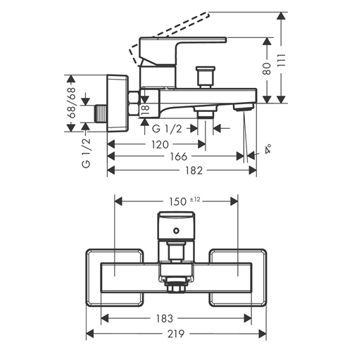 HANSGROHE VERNIS SHAPE ZA KADU CRNA MAT  71450670 2