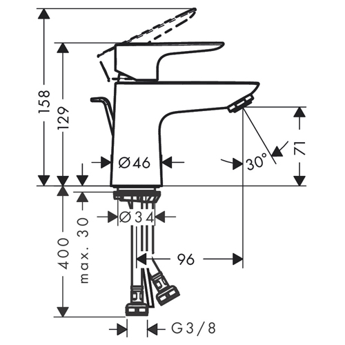 HANSGROHE TALIS E ZA LAVABO  80 SA NADSKLOPOM  71700000 2