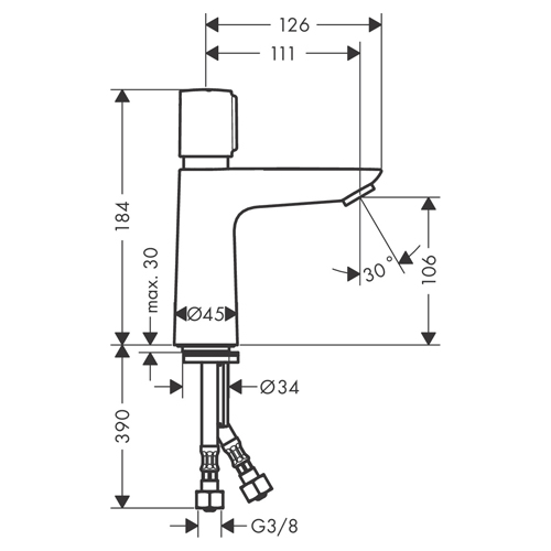 HANSGROHE TALIS E 110 BEZ NADSKLOPA  71718000 2