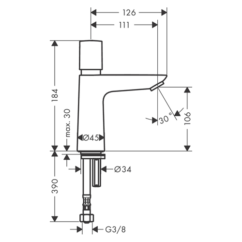 HANSGROHE TALIS E 110 HLADNA VODA BEZ NADSKLOPA  71719000 2