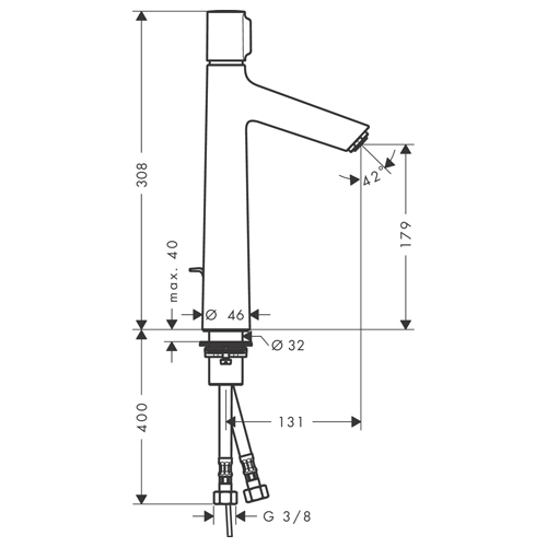 HANSGROHE TALIS SELECT S ZA LAVABO 190 SA NADSKLOPOM  72044000 2