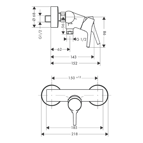 HANSGROHE TALIS S ZA TUŠ KADU  72600000 2