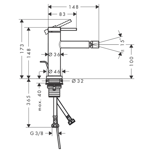 HANSGROHE TECTURIS S ZA BIDE SA NADSKLOPOM  73201000 2