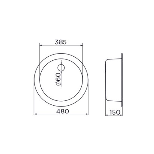 SUDOPERA METALAC INOX VENERA C480 ø60  007601 2