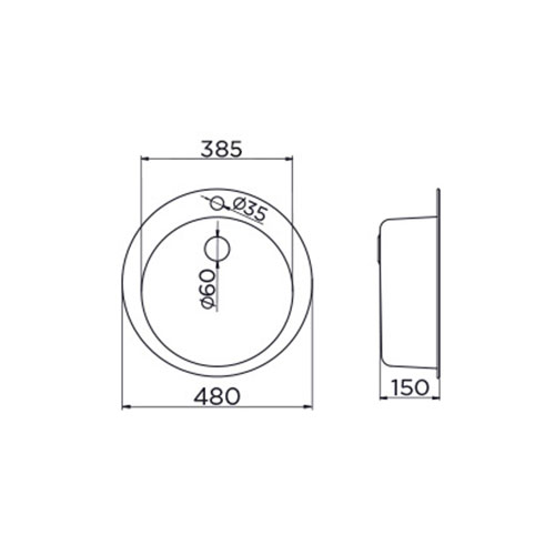 SUDOPERA METALAC INOX VENERA E480 Ø60 B  054449 2