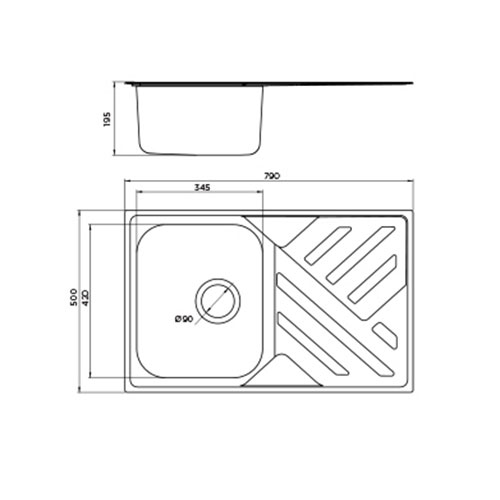 SUDOPERA METALAC INOX AURORA 1D Ø90  186323 3