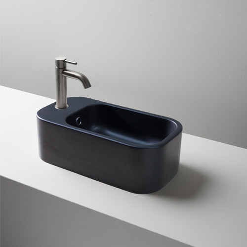 AXA COSA MINI LAVABO KONZOLNI LEVI 480x250 CRNI  8610307L 1