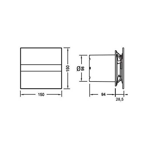 CATA VENTILATOR E-100 G BLACK  006193 2